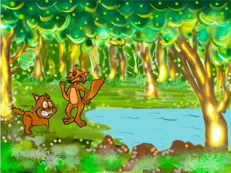 நரியின்  கேள்வி, பூனையின் பதில்.